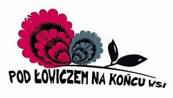 Logotyp pod Łowiczem na końcu wsi