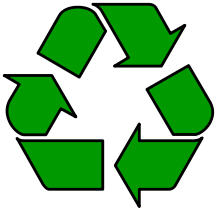 symbol recyklingu: wstęga Mobiusa