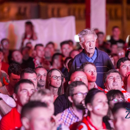 Zgierskie Kino Kibica podczas meczu Polska - Portugalia