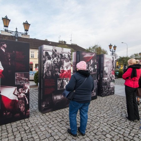 Plac Jana Pawła II - wystawa plenerowa "1956: Polska-Węgry. Historia i pamięć" 