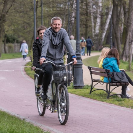 Prezydent Miasta Zgierza z żoną na rowerze - maj 2017 r.