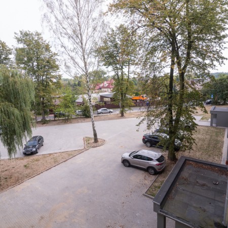 Widok z okna nowego bloku mieszkalnego przy ulicy Chemików - 5.09.2018 r.