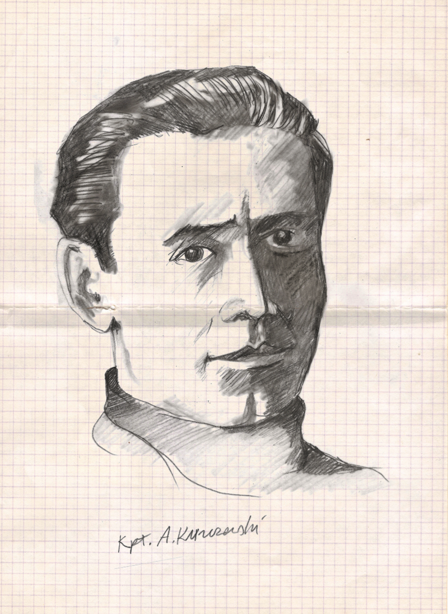Szkic ołówkiem - portret Alfreda Kurczewskiego