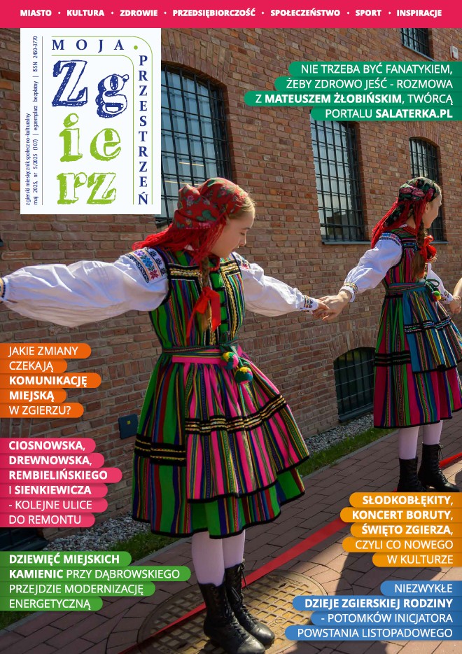 Okładka wydawnictwa Zgierz - moja przestrzeń maj 2025 r.