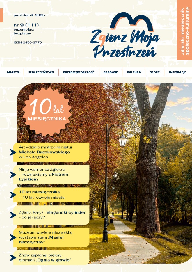 Okładka wydawnictwa Zgierz - moja przestrzeń październik 2025 r.
