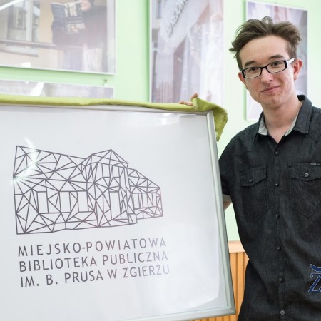 Mateusz Kośmider - zwycięzca konkursu graficznego na logo M-PBP im. B. Prusa
