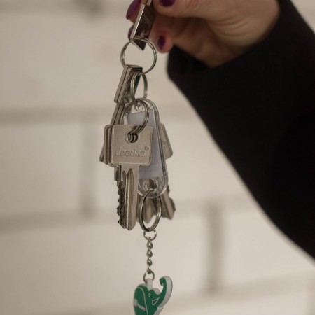 Uroczyste wręczenie kluczy do nowych mieszkań w nowo powstałym bloku komunalnym przy ul. Długiej 20