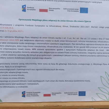 Tablice informacyjne z opisem zgierskich działań dla środowiska Tablice informacyjne z opisem zgierskich działań dla środowiska