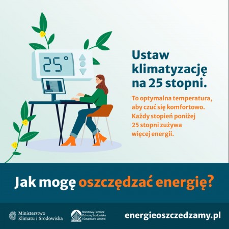 Ustaw klimatyzację na 25 stopni