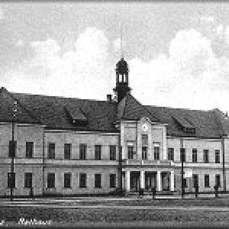 Widok budynku Ratusza podczas okupacji hitlerowskiej (1939-1945)