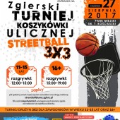 Plakat promujący turniej koszykówki