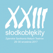 Plakat 23. edycji Słodkobłękitów autorstwa Adama Czarneckiego
