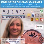 Plakat Akademickich Mistrzostw Polski w zapasach