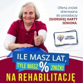 Plakat promujący zniżki dla seniorów