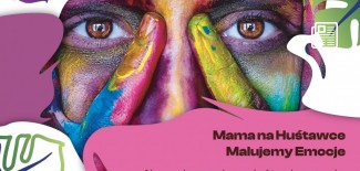 Plakat promujący projekt "Mama na Huśtawce – malujemy emocje"