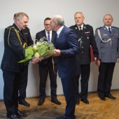 Zdjęcie z uroczystości  powołania na stanowisko Komendanta Powiatowego PSP - fot. Starostwo Powiatowe w Zgierzu