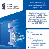 Plakat promujący spotkanie w Brzezinach