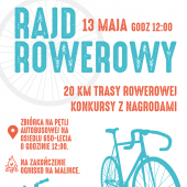 Plakat promujący rajd rowerowy