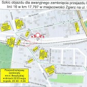 Szkic objazdu awaryjnego