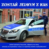 Plakat informacyjny o naborze do policji