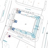 Mapa z projektowanym oznakowaniem