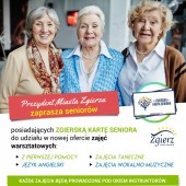 Plakat promujący nowe zajęcia dla seniorów