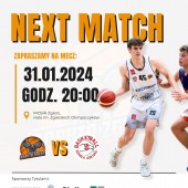 Plakat promujący mecz koszykówki