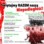 Plakat z programem obchodów Święta Niepodległości 