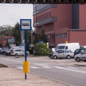 Przystanek autobusowy na terenie Parku Przemysłowego Boruta Zgierz