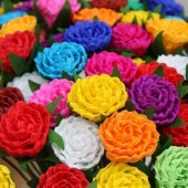 Kolorowe kwiaty - rękodzieło