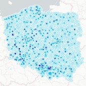 Mapa pola elektromagnetycznego w Polsce